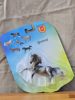 Breyer Stablemates #6954 Gray Pinto Mustang - NIB Rearing Andalusian (INV120)